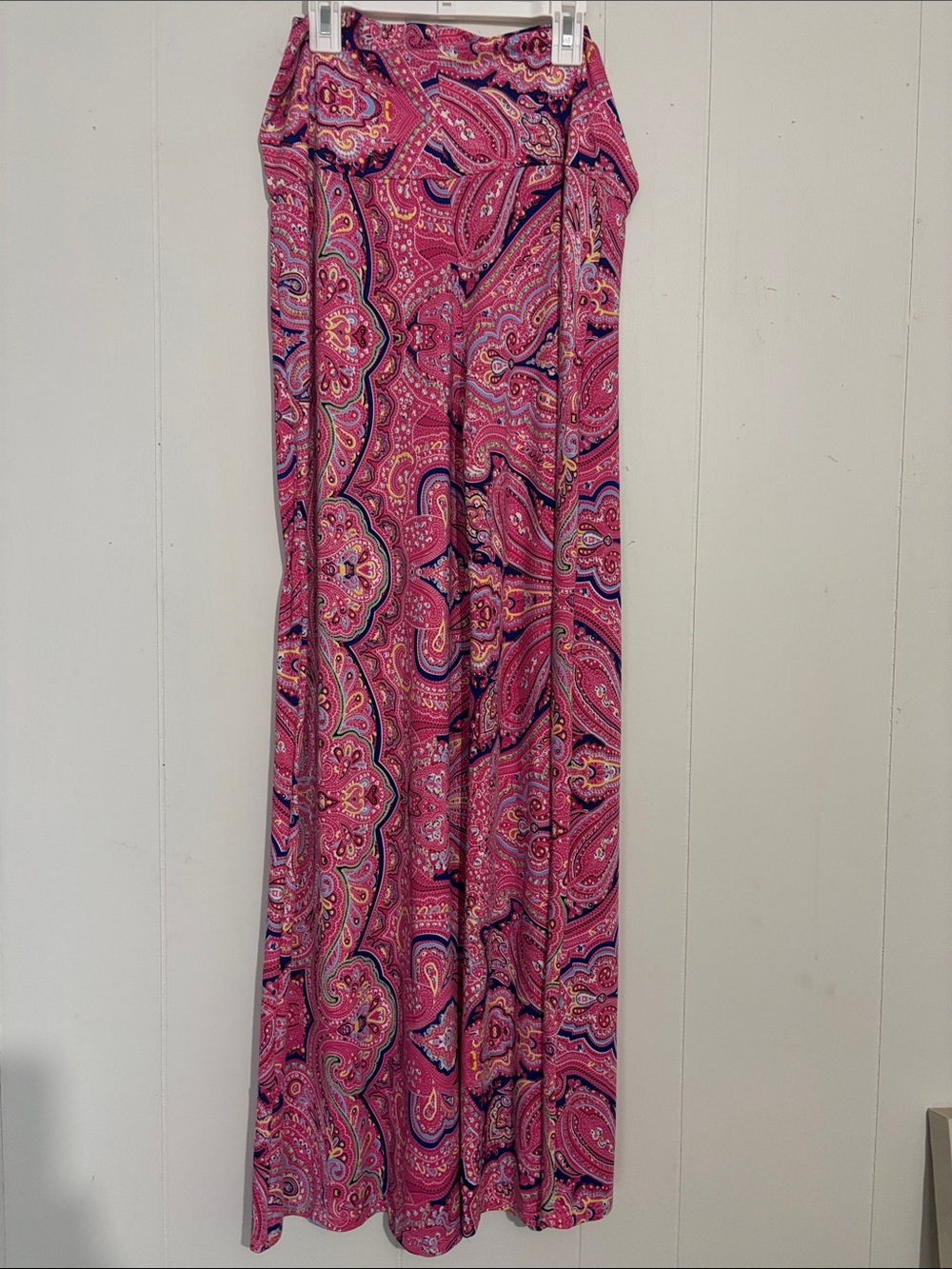 NWOT White Mark Pink Paisley Wide-Leg Pants